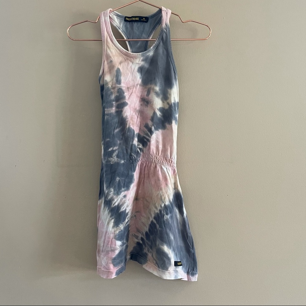 Finger In The Nose Pink/Blue Tie Dye Dress Sz 4-5y